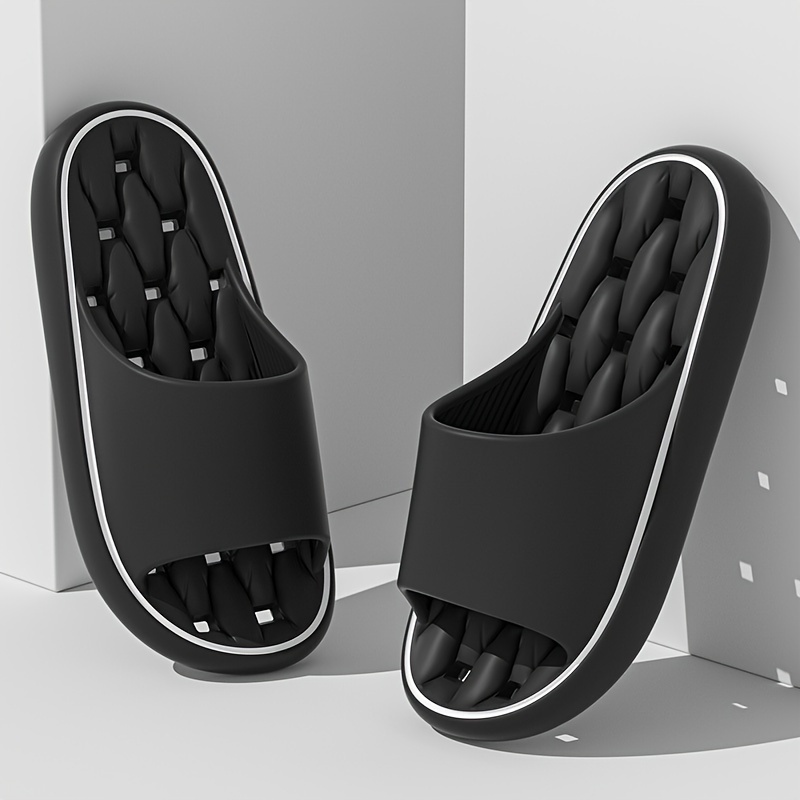 Simple Hollow Summer Sandals for Men and Women, Non-Slip Wear-Resistant Flat Slippers, Bathroom Shower