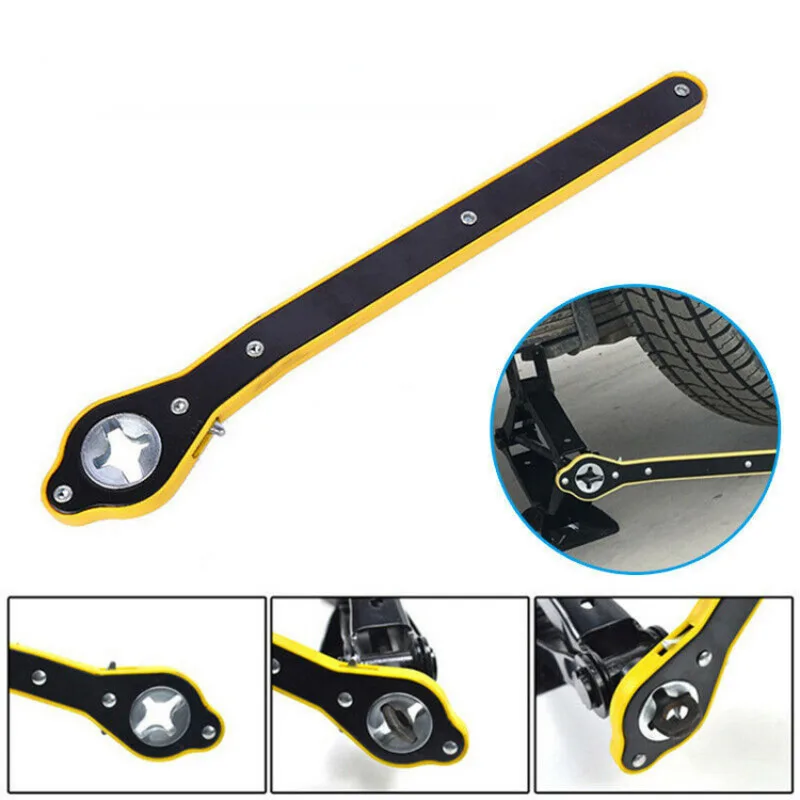 Auto Arbeidsbesparende Jack Ratelsleutel Schaar Jack Garage Band Wiel Lug Wrench Handvat Arbeidsbesparende Moersleutel Auto reparatie Tool