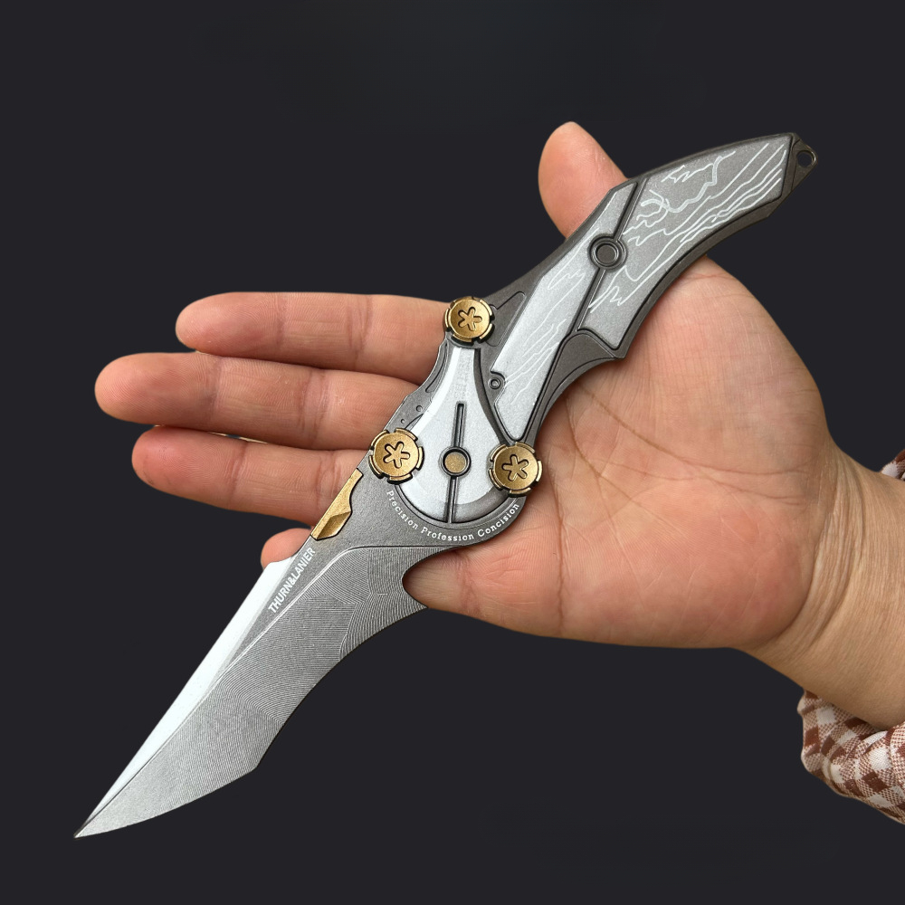 22CM Delta Force Game Peripherals Mercy Knife Not Folding Style Metal Weapon Model Outdoor Trainning Knife Melee Sword Toy Gifts