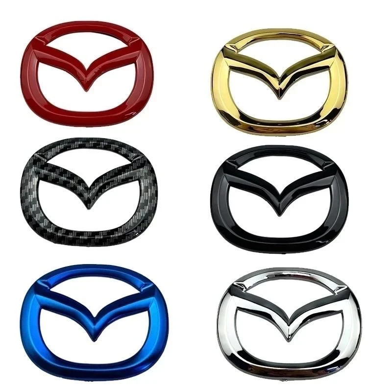 1 PC ABS พวงมาลัยรถศูนย์สติกเกอร์สําหรับ MAZDA 3 CX3 CX4 CX5 CX7 CX8 CX9 CX30 RX7 Atenza Axela ตกแต่งภายใน