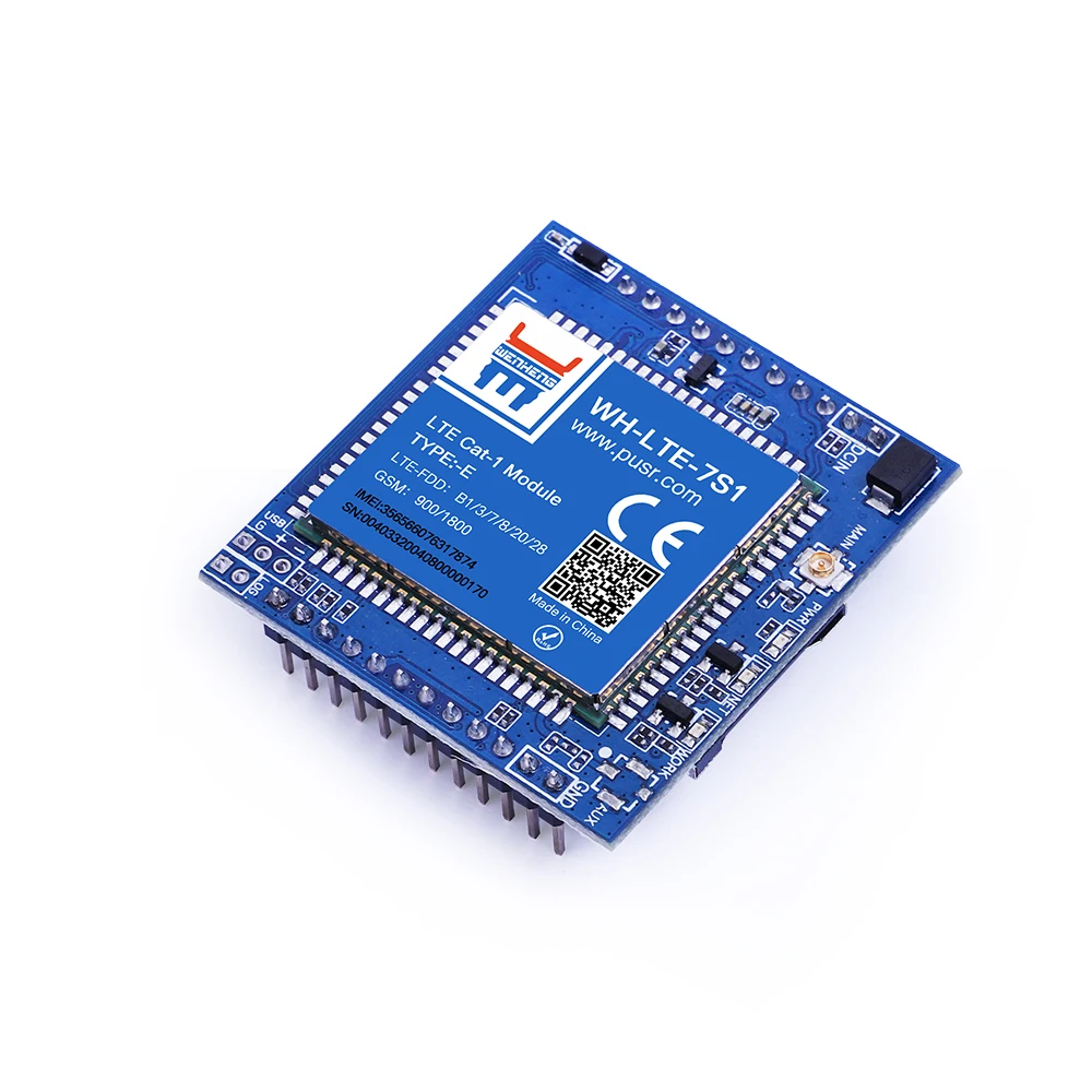 WH-LTE-7S1-E Dip Type Lte Kat 1 Module 4G Uart Ttl Seriële Poort Gsm Converter