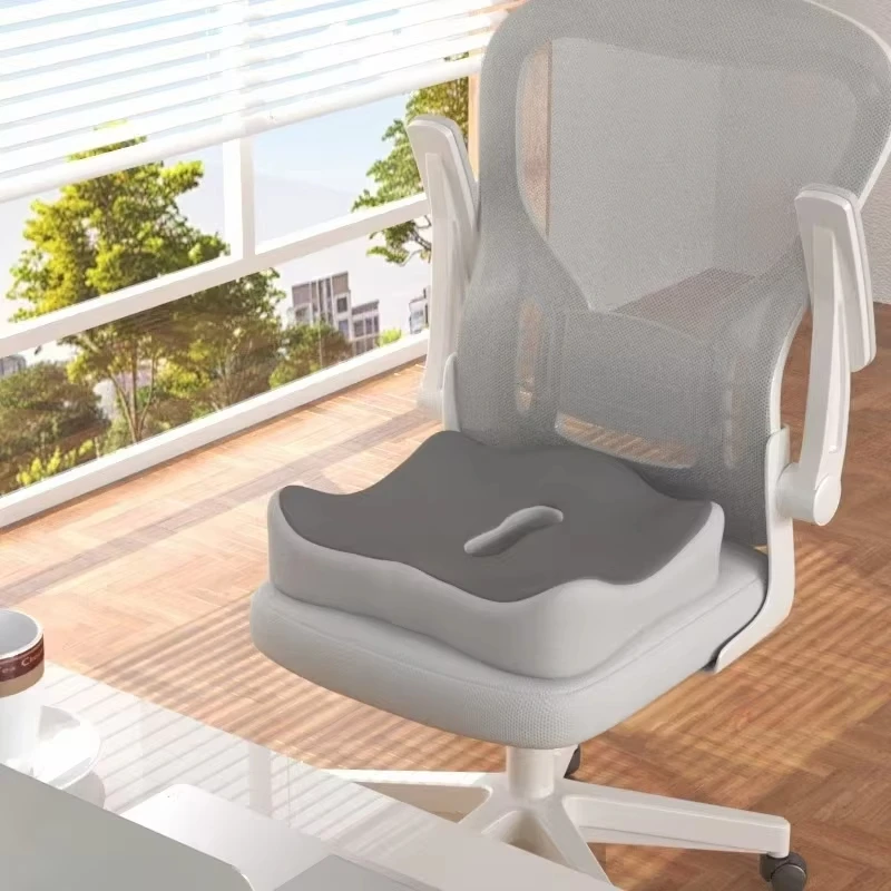 1 cojín de asiento de espuma viscoelástica - Soporte ergonómico 3D |   Verde claro y gris, poliéster lavable, decoración del hogar esencial para coche/oficina