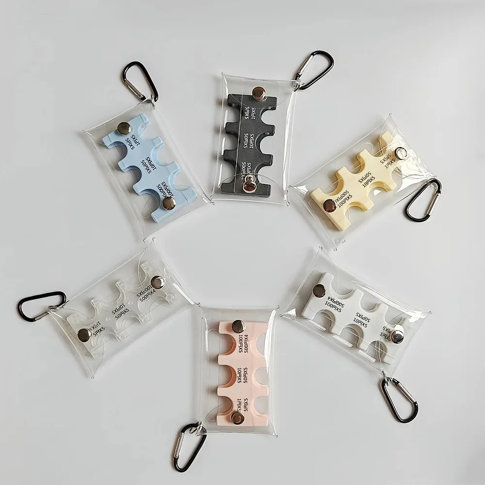 Bunter tragbarer Münzclip-Organizer, kleine Geldbörse, Verlustprävention, Clip, japanische Währung, Sortierung, Reise, transparentes Kartenetui