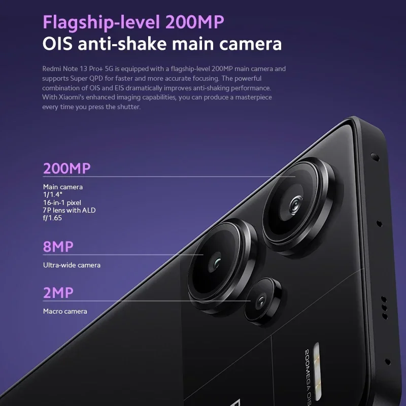 Xiaomi-Redmi Note 13 Pro Plus 5G Global Version, 256 Go, 512 Go, MediaTek Dimrespond7200-Ultra 6.67, Incurvé 3D, Affichage 1.5K 120Hz, 1