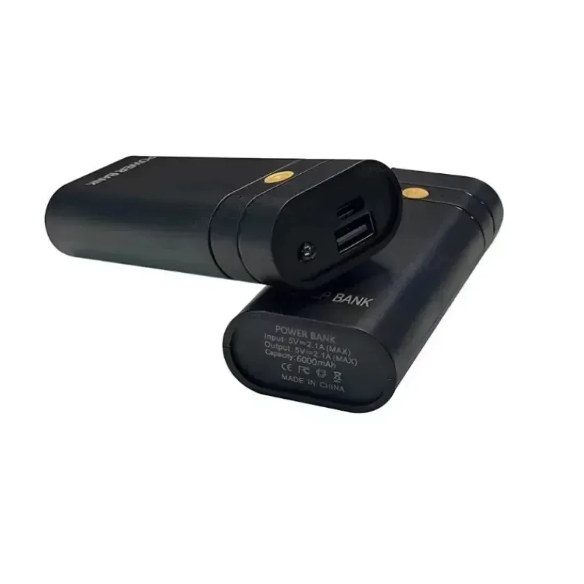 6000mAh 5V 2A 2X 18650 USB Type-C バッテリー充電器ケース DIY パワーバンクボックス 携帯電話電子機器充電用 電池は含まれていません