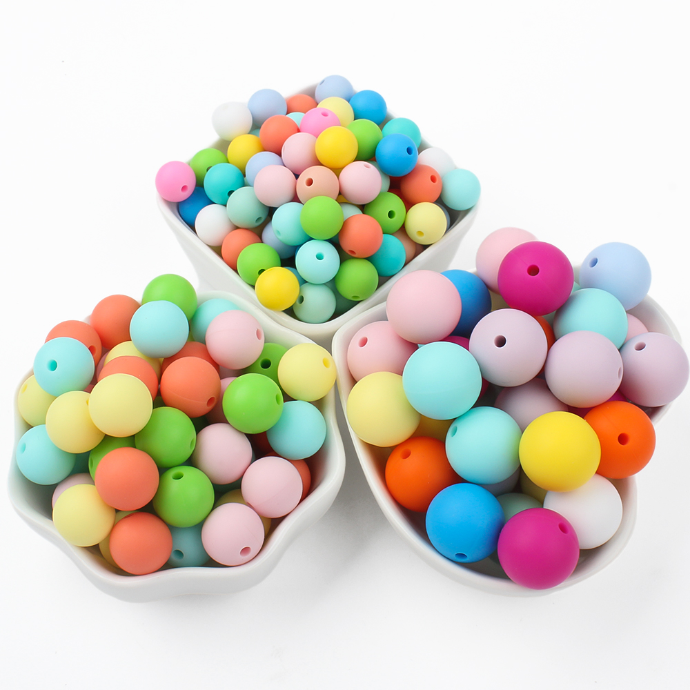 20 pçs 9mm silicone contas redondas bola de pérola grau alimentício diy chupeta corrente pulseira bebê mastigável molar dentição mordedor mini grânulo