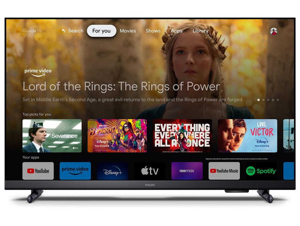 Smart TV 43" Philips Full HD DLED 43PFG6918/78 60Hz Google TV Quad Core Google Assistente 3 HDM