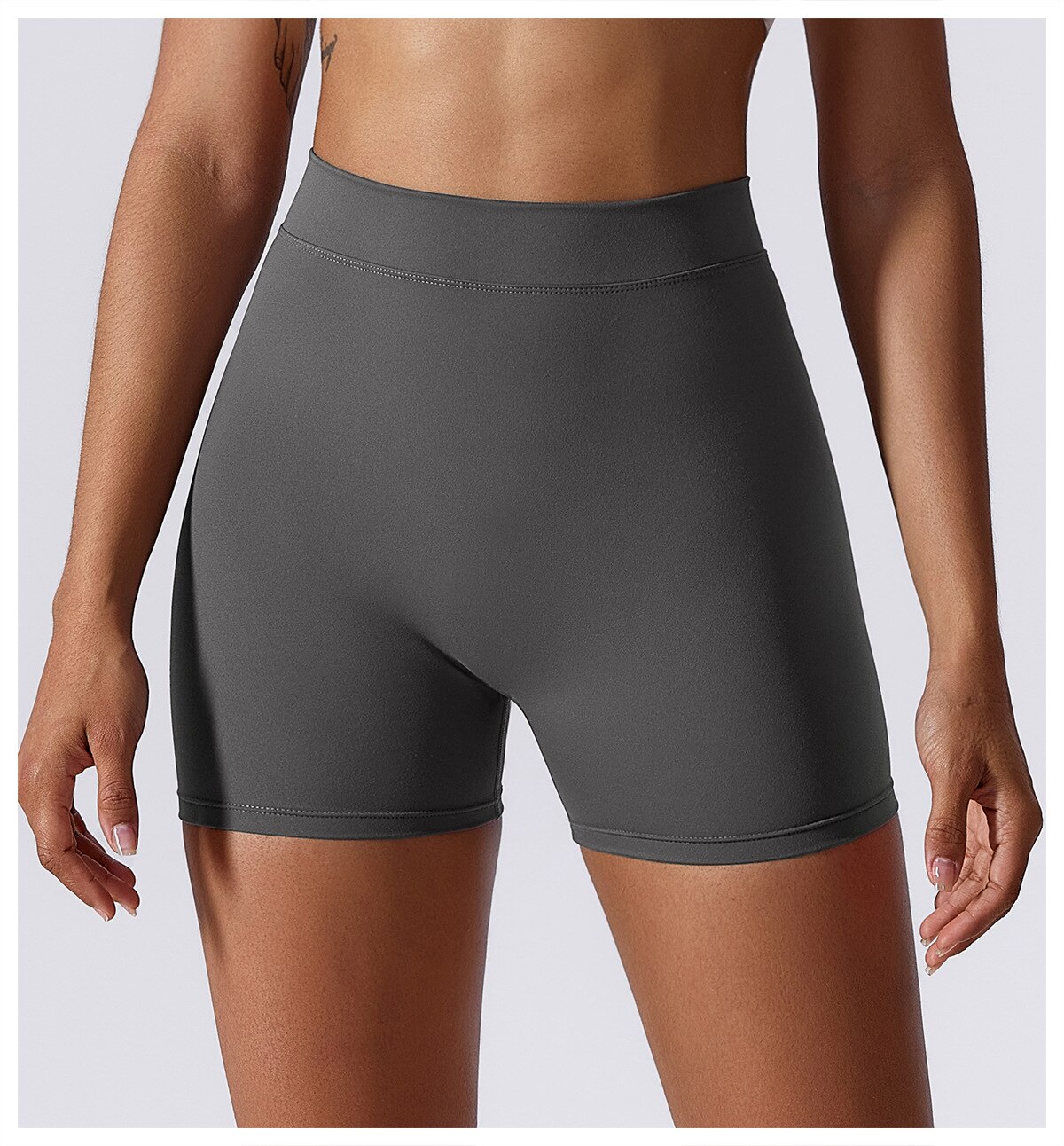 Dames sexy stretch yogashorts met heuplift en buikaanscherping strakke fitness met hardloopbroek extern