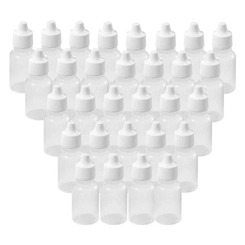 10PCS 3ML/5ML/10ML/15ML/20ML/30ML/50ML 눈 액체 드로퍼 리필 용 병 빈 플라스틱 짜낼 수 있는 페인트 DIY 용기