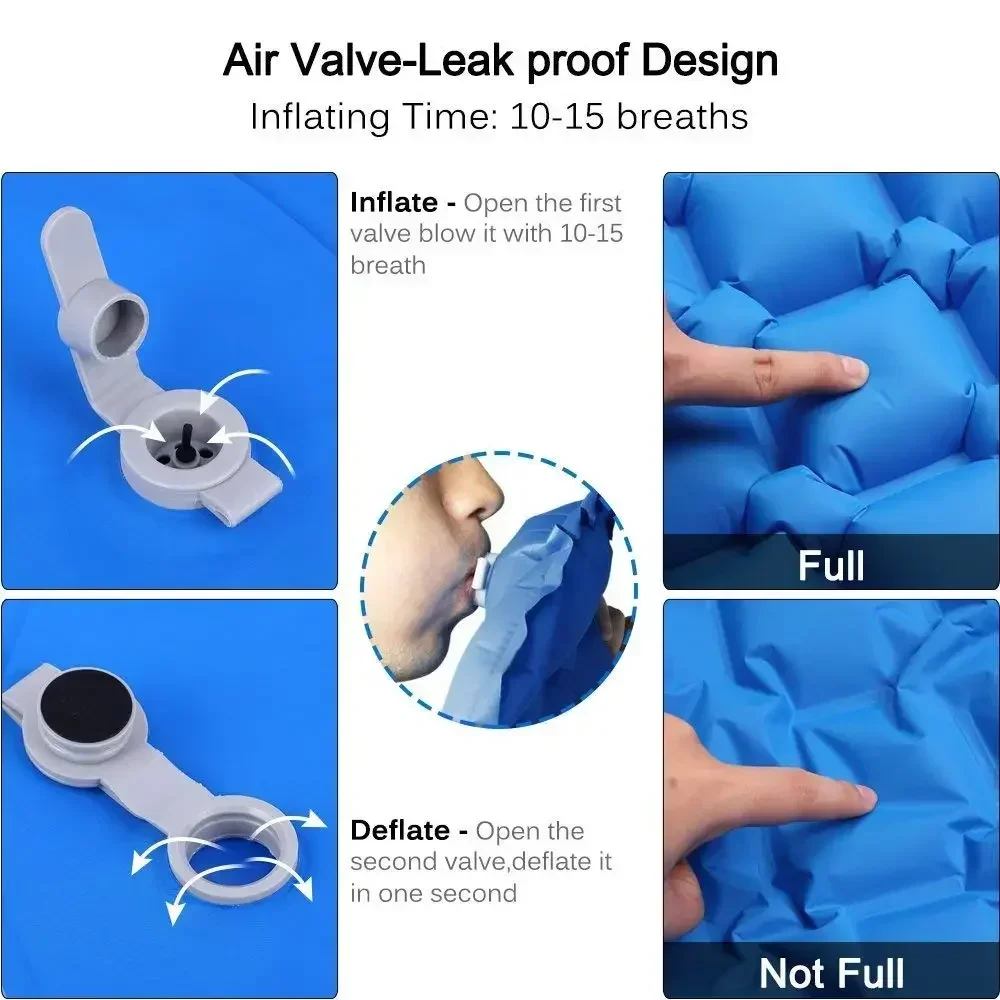 Colchoneta para dormir inflable ultraligera para acampar, colchoneta para dormir ultraligera impermeable con almohada hamaca Mate sofá de aire