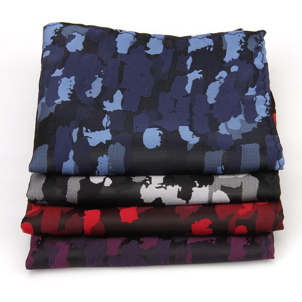 แฟชั่น Polka Dot Paisley Mens Pocket Square โพลีเอสเตอร์ทอ Navy ผ้าเช็ดหน้าอย่างเป็นทางการธุรกิจผ้าพันคอชุด Tie อุปกรณ์เสริม