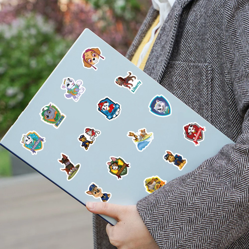 10/50/100PCS 귀여운 귀여운 PAW 순찰 애니메이션 스티커 장식 DIY 전화 노트북 가방 노트북 냉장고 낙서 만화 스티커