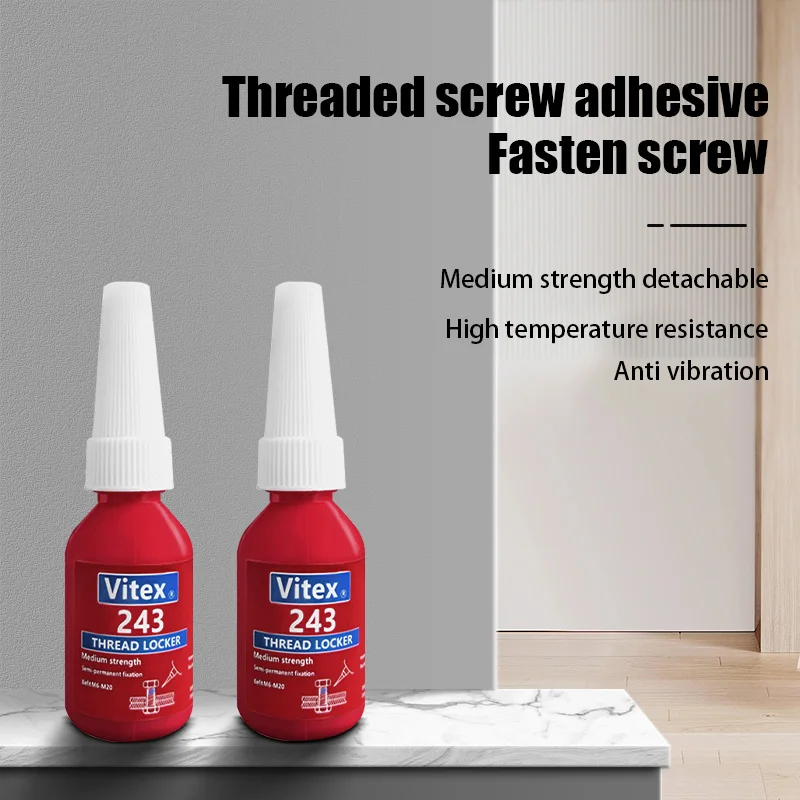 Screw Lock Threadlocker Red Screw Glue Thread Locking Agent Anaerobic Glue Anti-loose Universal Thread Sealants