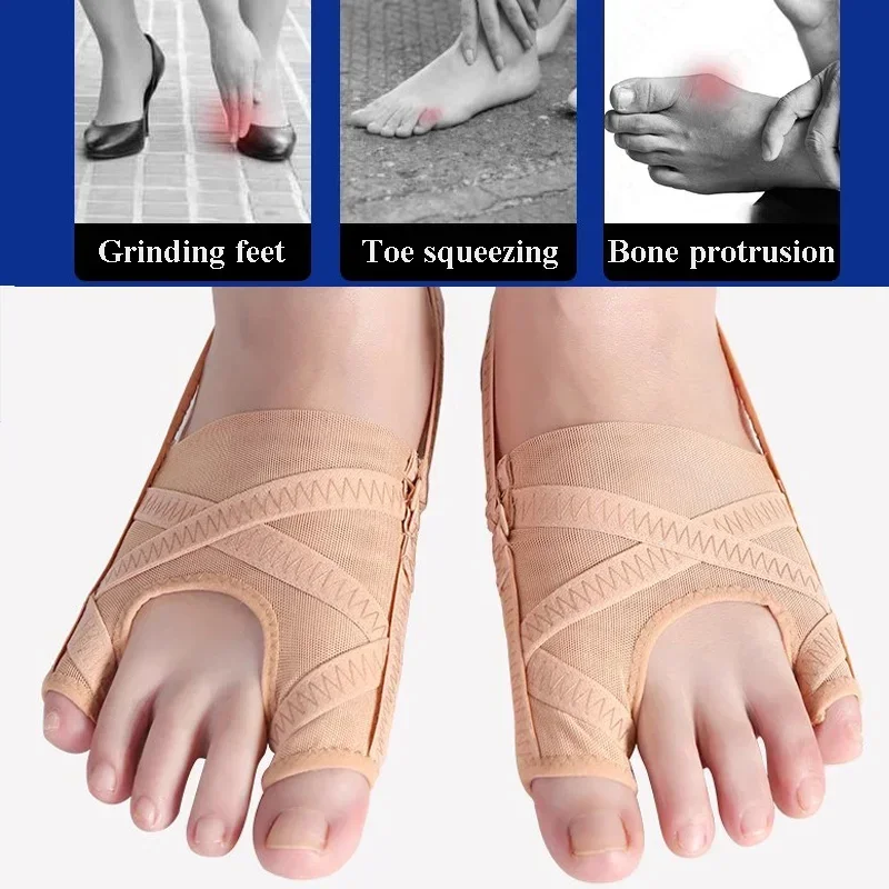 Fabric Bunion Corrector Breathable Adjustable Hallux Valgus Sleeve Spacer Separator Toe Corrector Sports Bunion Socks Running