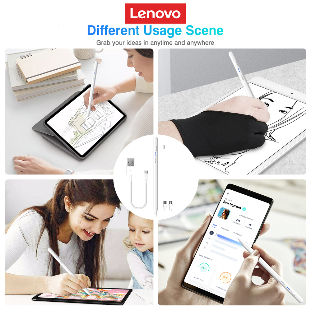 Lenovo thinkplus bp16 caneta de toque para tablet móvel android ios telefone ipad acessórios desenho tablet caneta stylus universal