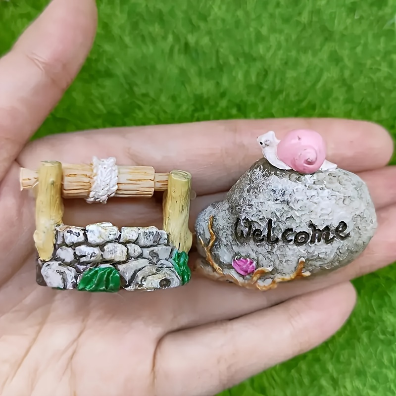 รูปปั้นจิ๋ว Wonderland Well - คอลเลกชันเรซิ่นทํามือการตกแต่งภูมิทัศน์ไมโคร