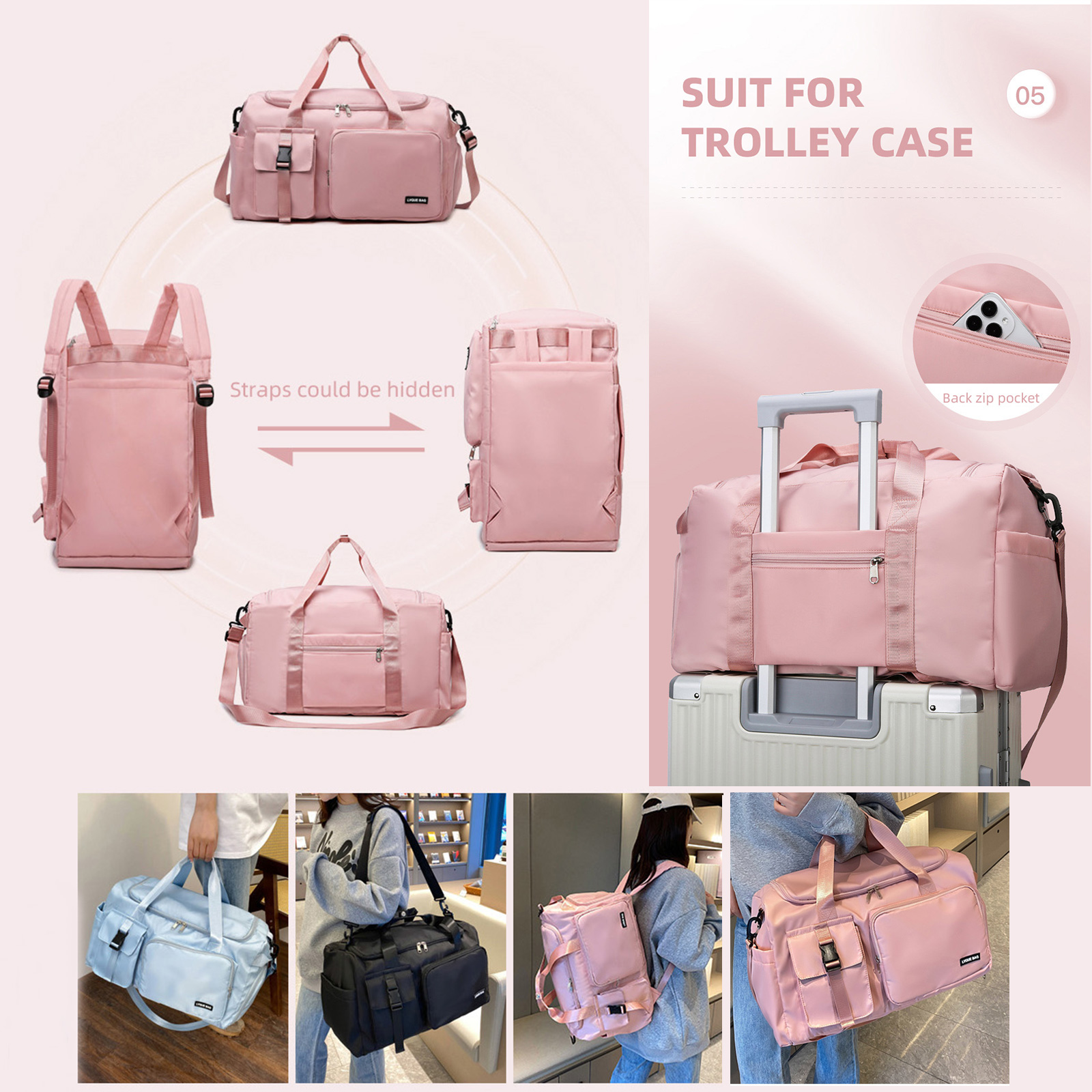 Sport Sporttasche Reise Trocken Nass Handtaschen Für Frauen Weibliche Schwimmen Schulter Umhängetasche Fitness Outdoor Reisetasche Weekender Duffel