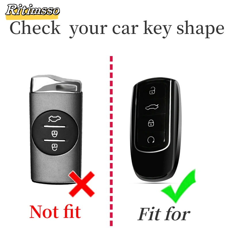 Transparent TPU Car Remote Key Case Cover for Chery Tiggo 8plus Tiggo 8 New 5 Plus 7pro Max Omoda 5 C5 Accessories  Protector