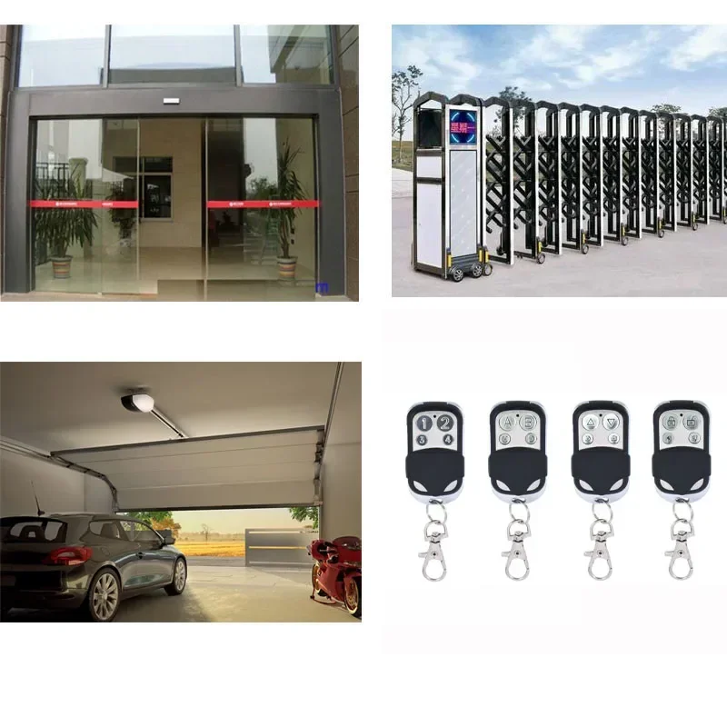 433MHz 4-Channel Learning Code Remote - Clone/Fixo Duplicate Transmitter for Car Gate, Garage Door with 4-Button Cloning