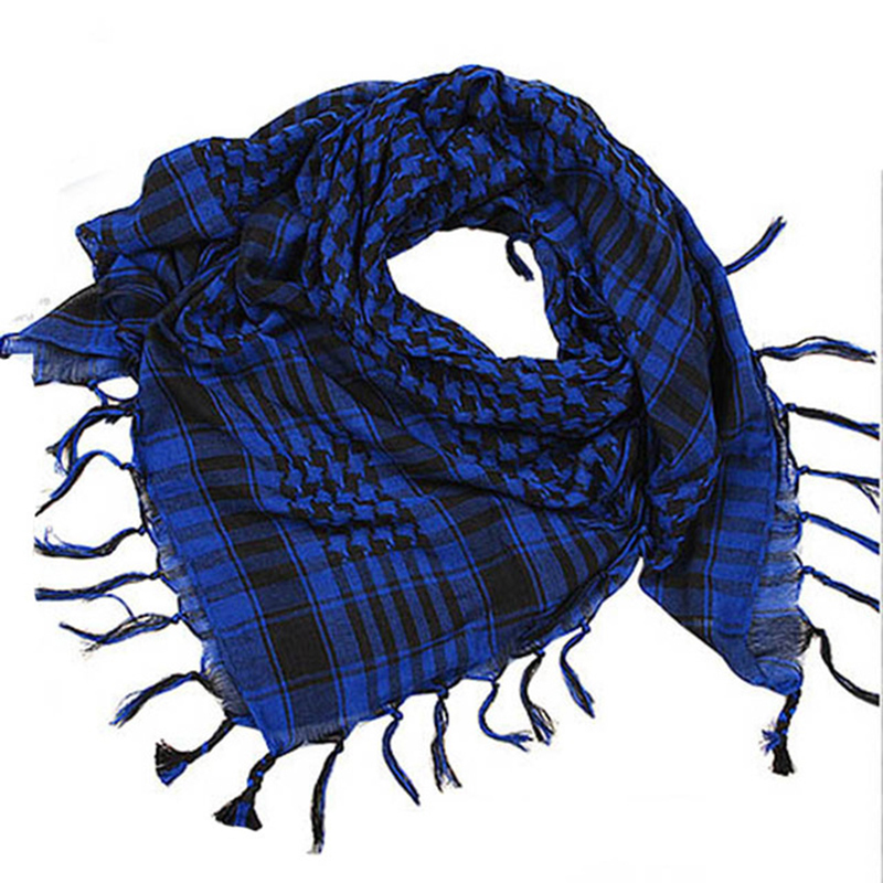Verão unisex tático árabe ciclismo máscara cachecol para homem mulher moda leve hijab cachecol primavera exército xadrez cabeça cachecol máscara