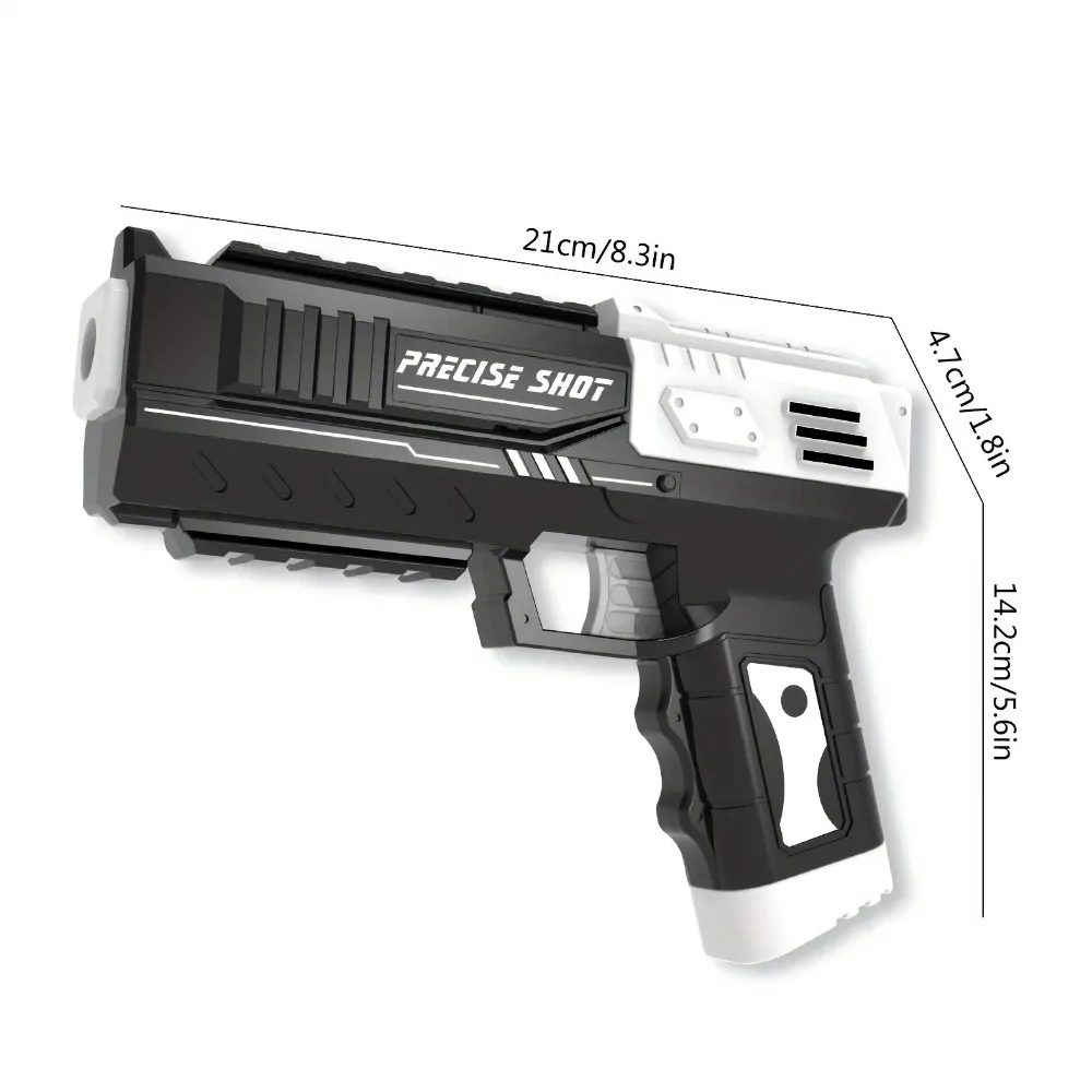 Manual Gel Ball Blaster, Soft Bullet Foam Blasters ปืนของเล่น, Splat Gun Cool Gift (สีดําและสีขาว)