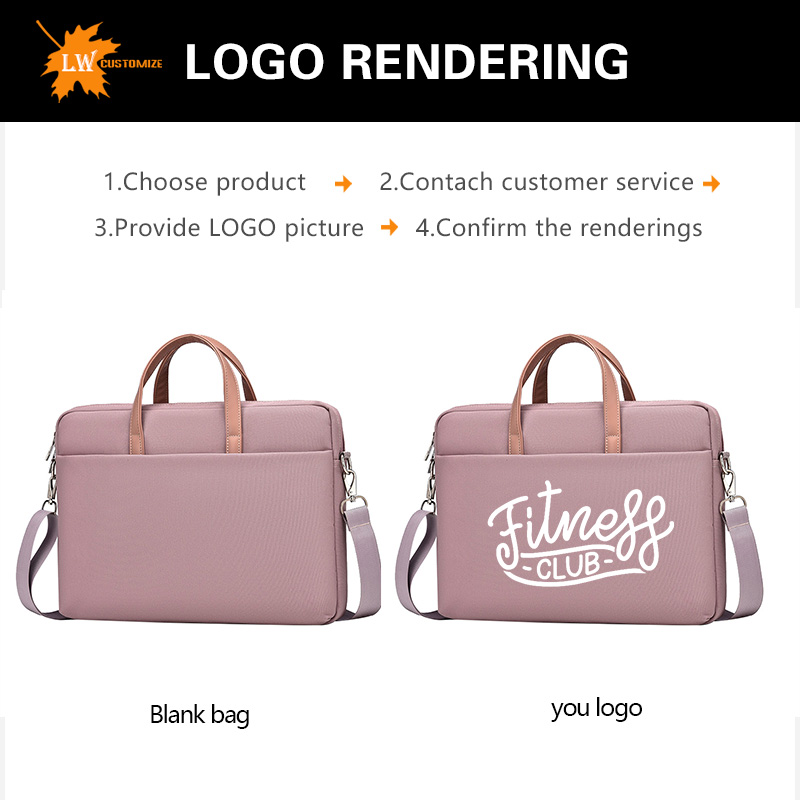 カスタマイズされたラップトップバッグロゴラップトップバッグシングルショルダー14インチバッグ16インチクロスボディラップトップバッグ名とパターンがプリントされています