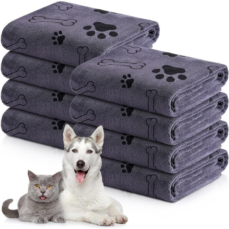 Hond Handdoek Drogen Hond Kat Huisdier Handdoek, Puppy Microfiber Sneldrogende Hond Klauw Badhanddoek, Huisdier Badproducten Absorberend Middelgrote Hond