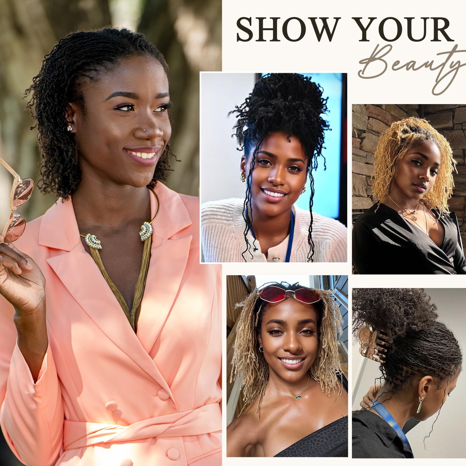 Sisterlocks entrelacés faits à la main, 2mm, 100% vrais cheveux humains, Extensions permanentes, Micro Locs, aspect naturel, Dreadlock doux