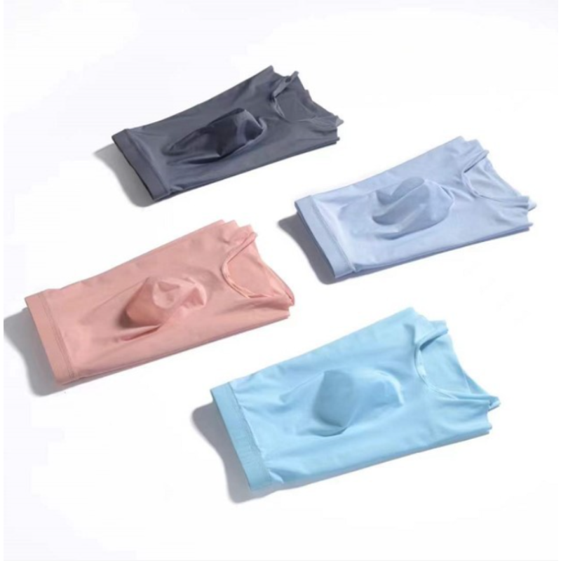 1pc Heren Boxers Shorts Ijs Zijde Mannen Slipje Naadloze Sexy Ondergoed Man Onderbroek Slipje Mannelijke Antibacteriële Ademende Slips