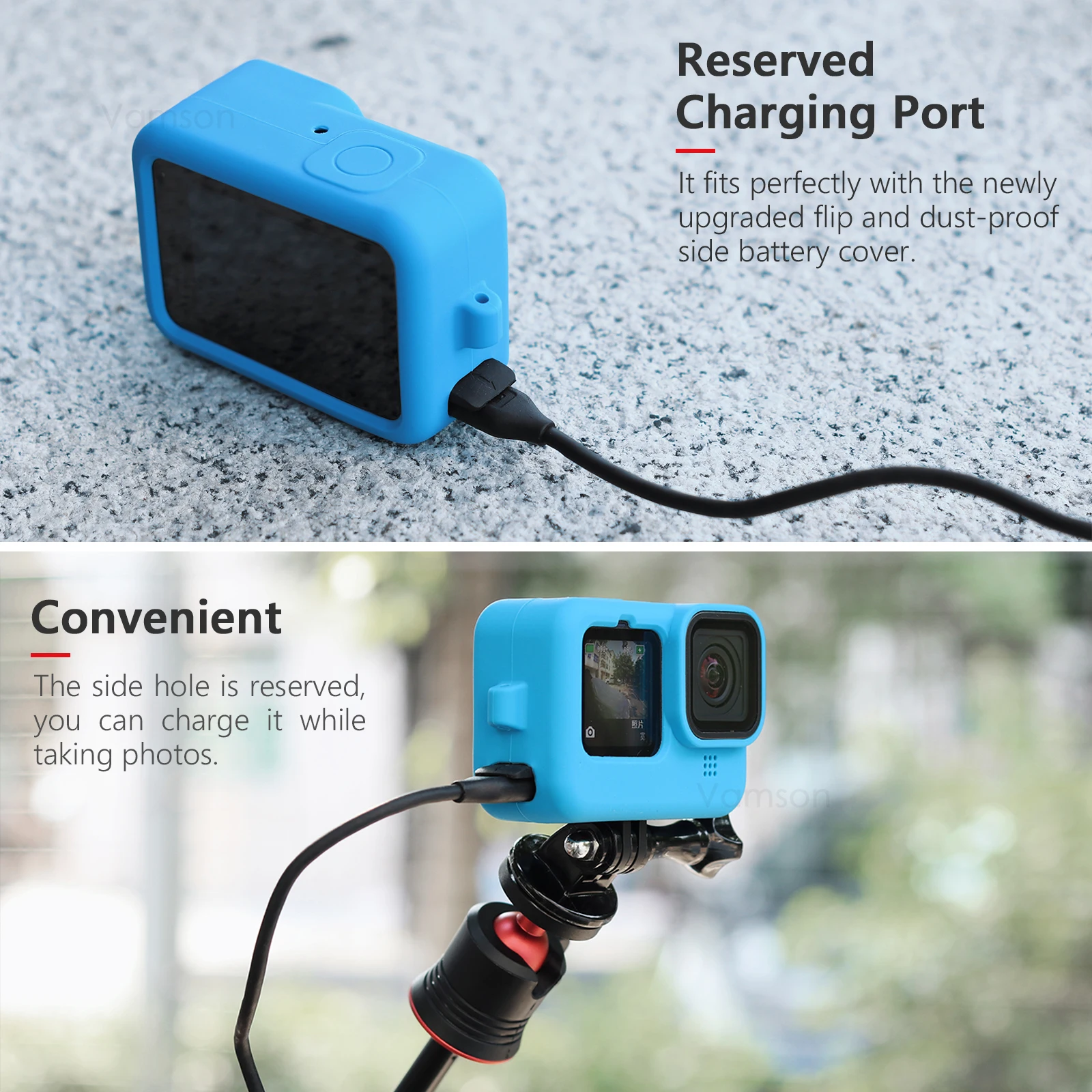 TELESIN Soft Silicone Case for Gopro Hero 12 11 10 for Go pro 9 10 11 12 Silicone Protective Full Cover Shell Camera Accessories
