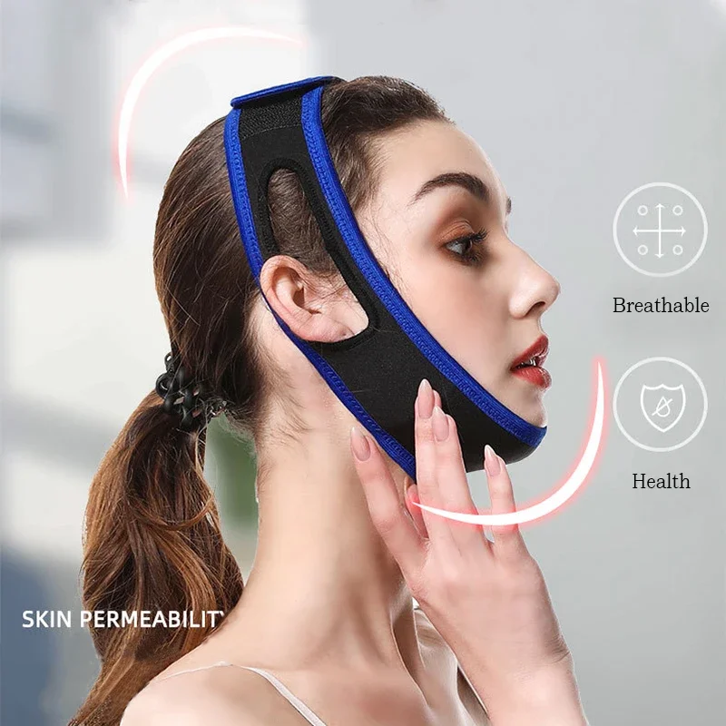 1PC CPAP Anti Schnarchen Kinn Strap Stop Schnarchen Einstellbare Schnarchen Gürtel Schlaf Apnoe Kinn Unterstützung Straps Gesundheit Pflege Schlafen hilfe Werkzeuge