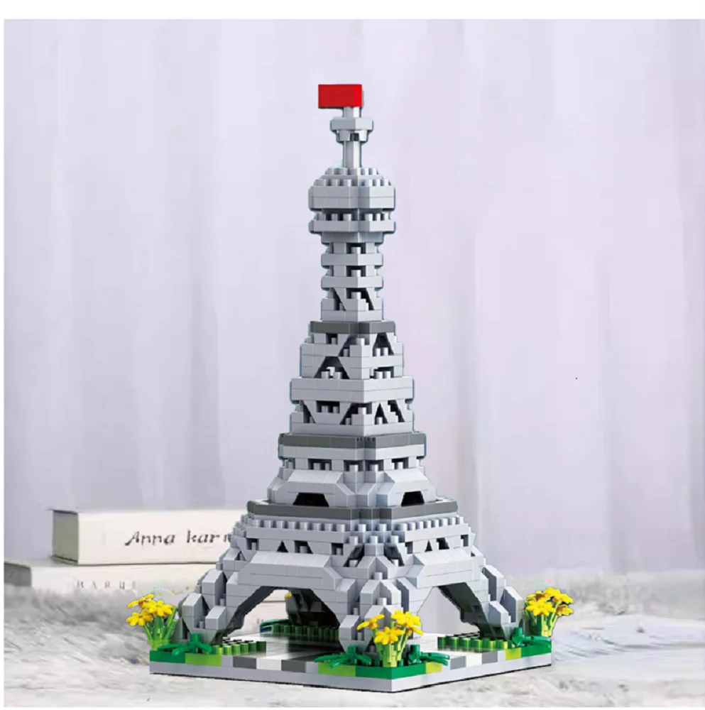 Building Blocks Model City Building Tower DIY Assembly Puzzle Creative Micro Brick Decoration Ornaments Children Toys Adult Gift