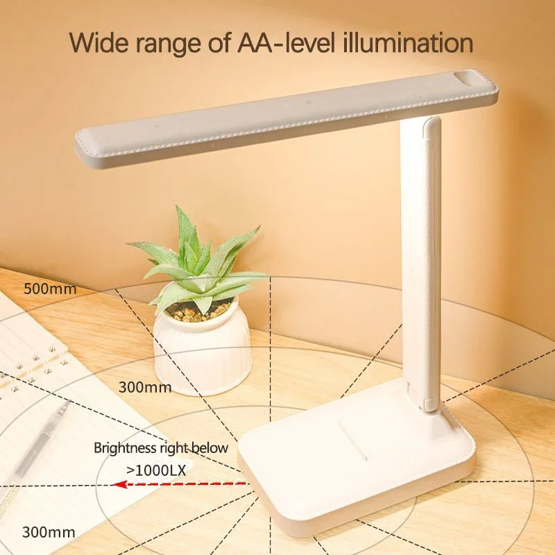 Luz LED para libros, mesa plegable táctil, lámpara de noche, lectura de cabecera, protección ocular, carga USB, luz nocturna, libros de lectura para habitación