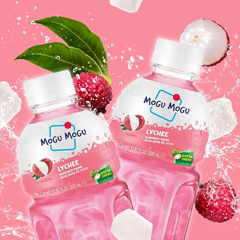 Mogu Mogu- Lychee Flavoured Drink with Nata de Coco-320ml (pack of 24)