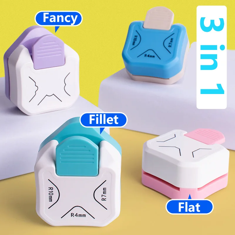 Three-In-One Corner Rounders Corner Embosser Corner Cutter for Diy Photo Card Business Card Cutter Round Cutter Paper Cutter