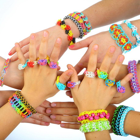 Pantone สี Western ยุโรปสไตล์ยาง Band Rainbow เครื่องถักสร้อยข้อมือ Loom Bands ศิลปะและหัตถกรรม, ของเล่น DIY