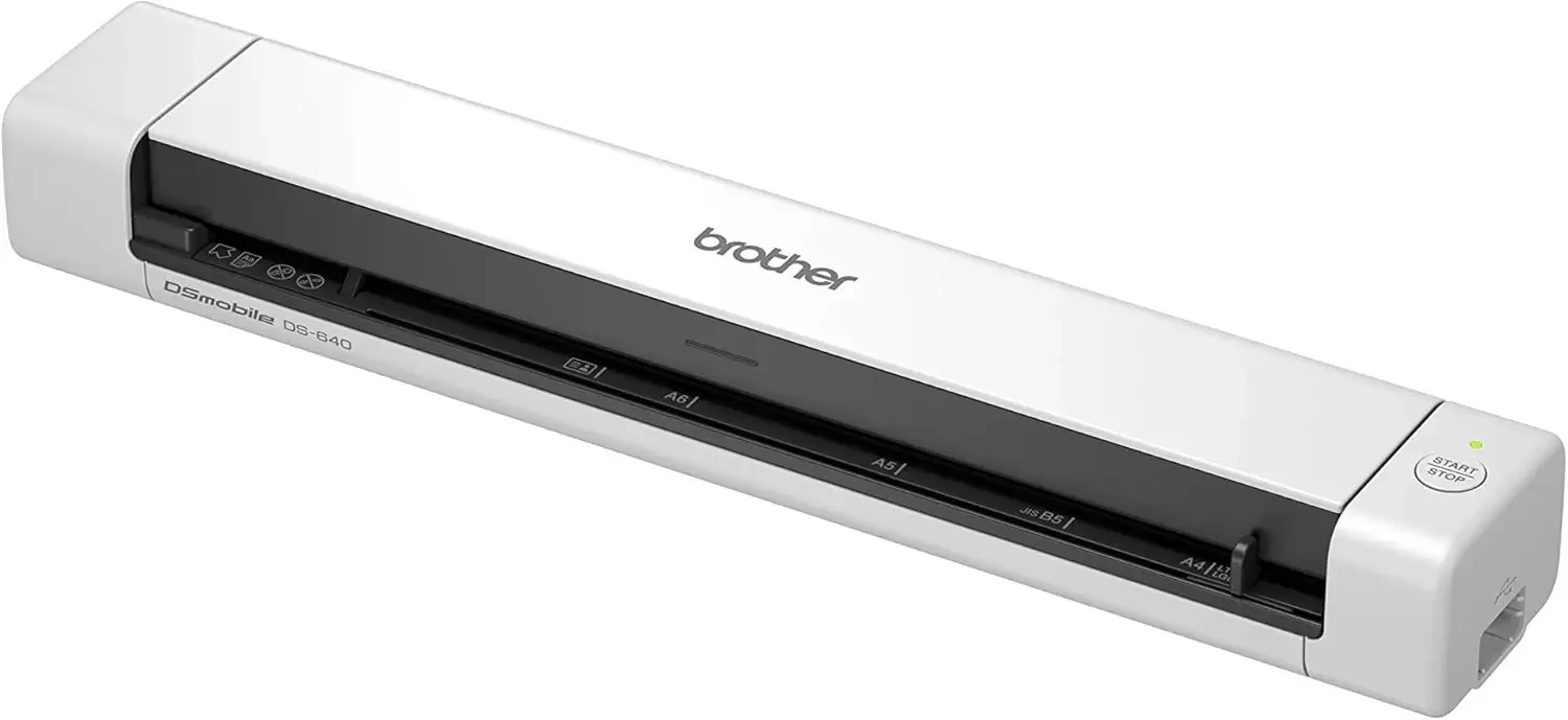Brother DS640 Scanner Portatile, A4, Risoluzione 600 x 600 dpi, 15 ppm B/N e Colore, Autoalimentato Tramite USB