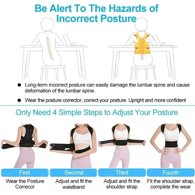 New upper back posture corrector posture clavicle support corrector back straight shoulder support belt corrector