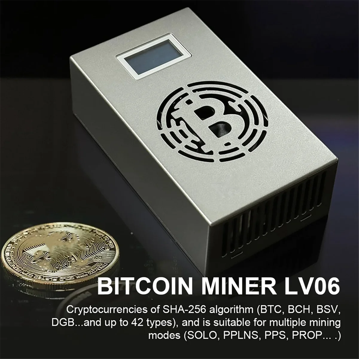 SuperDeals Bitcoin Lucky Miner LV06 Silent Miner Machine BTC Miner 500GH/S Hashrate Crypto Mining Machine Lottery Miner UK Plug