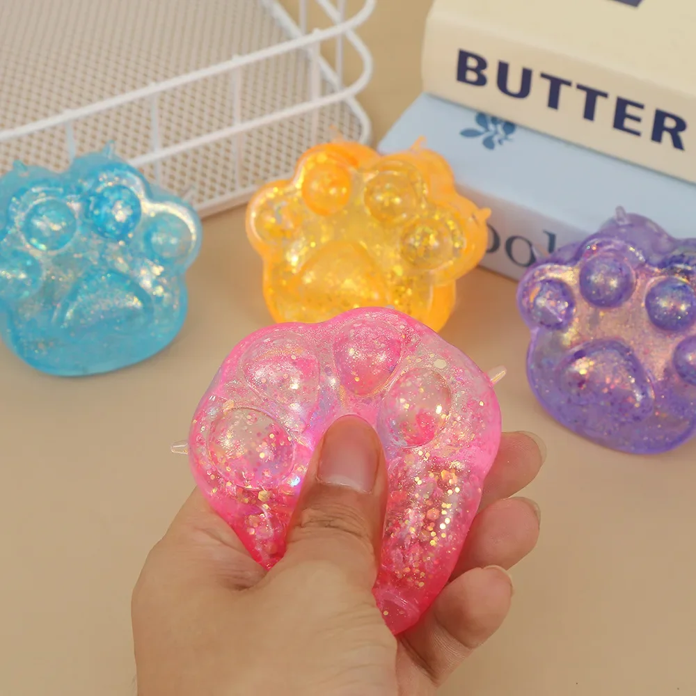 น่ารักการ์ตูน Cat Paw Squishy ของเล่น Mochi Squeeze ของเล่นช้า Rebound ความเครียดบรรเทาของเล่นความเครียด Release มือผ่อนคลายของขวัญ