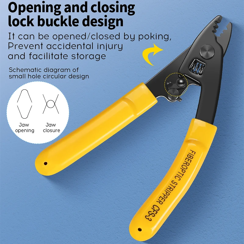 CFS-3 Three-port Fiber Optical Stripper Pliers Wire Strippers for FTTH Tools Optic Stripping Plier Tool