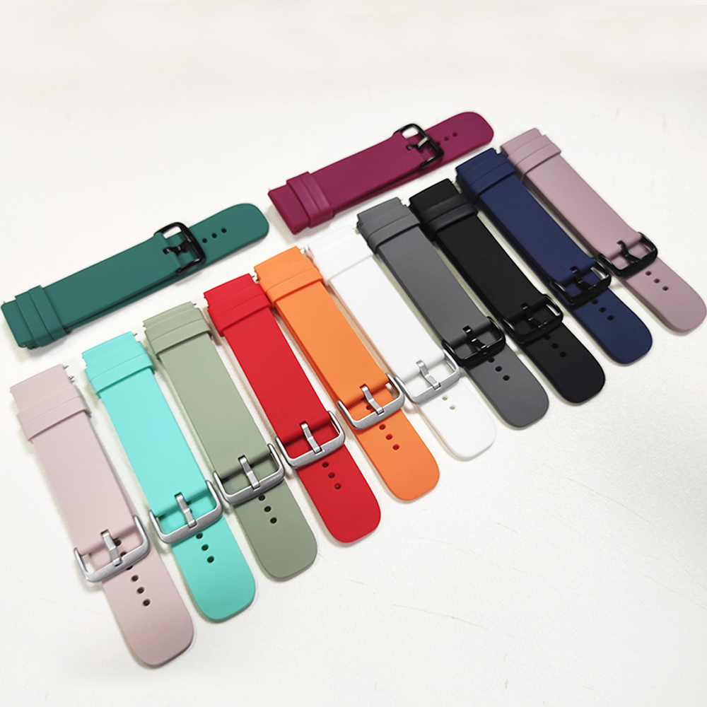 Para Amazfit Bip 3 Pro/S Lite/U Pro/GTR 42mm Correa 20mm Correa de silicona para Amazfit GTS 4 Mini/2 2E 3 pulsera