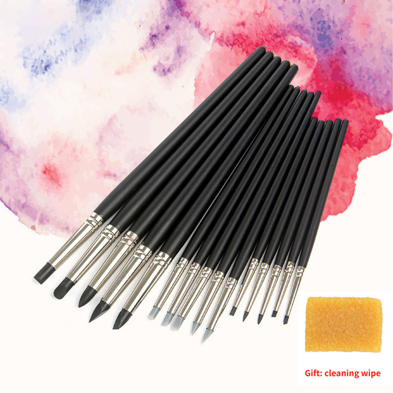 5 шт., Силиконовые кисти для дизайна ногтей