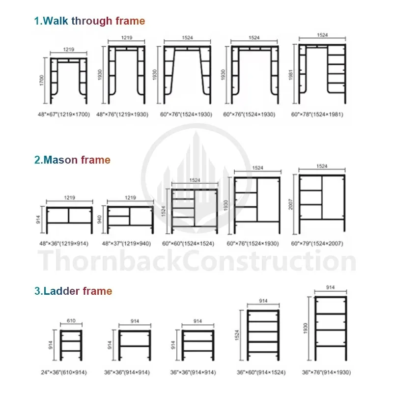 Q235 Steel Construction Frame Scaffolding Set 6m Foldable Mobile Ladder with Galvanized Plank for Warehouse and Workshop Use