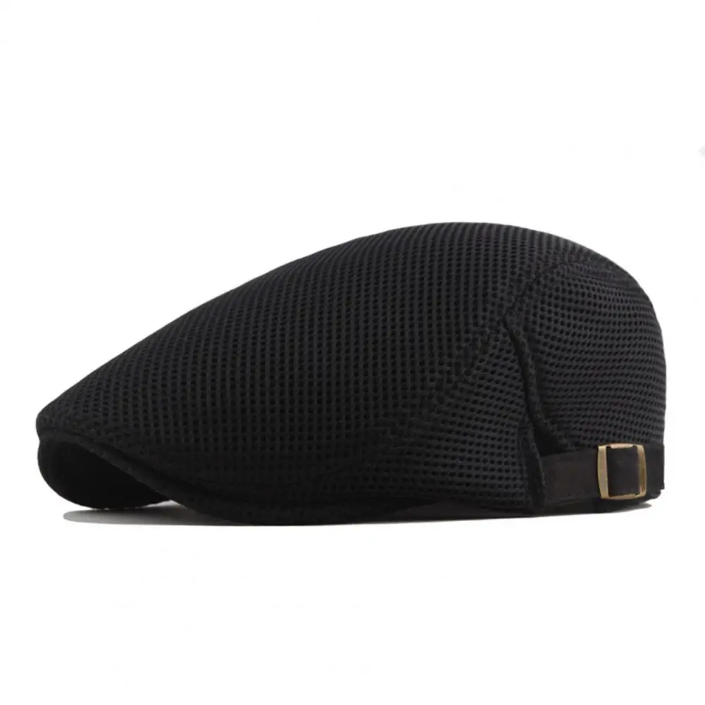 Men Mesh Newsboy Caps British Painters Hats Spring and Summer Ventilate Berets Adjustable Flat Cap Hip Hop Berets