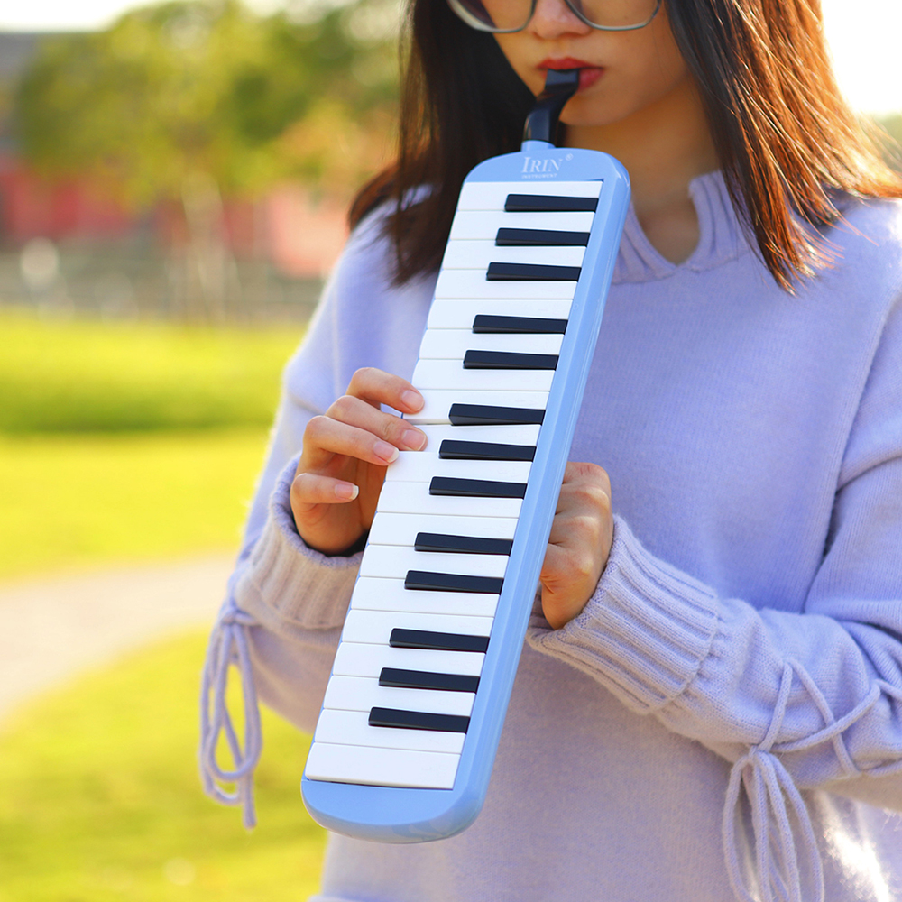 IRIN-Piano Órgão Boca com Bolsa de Transporte, Órgão Boca, Instrumento Musical, Bocal, Presente Educativo, 32 Teclas, Estilo Teclado