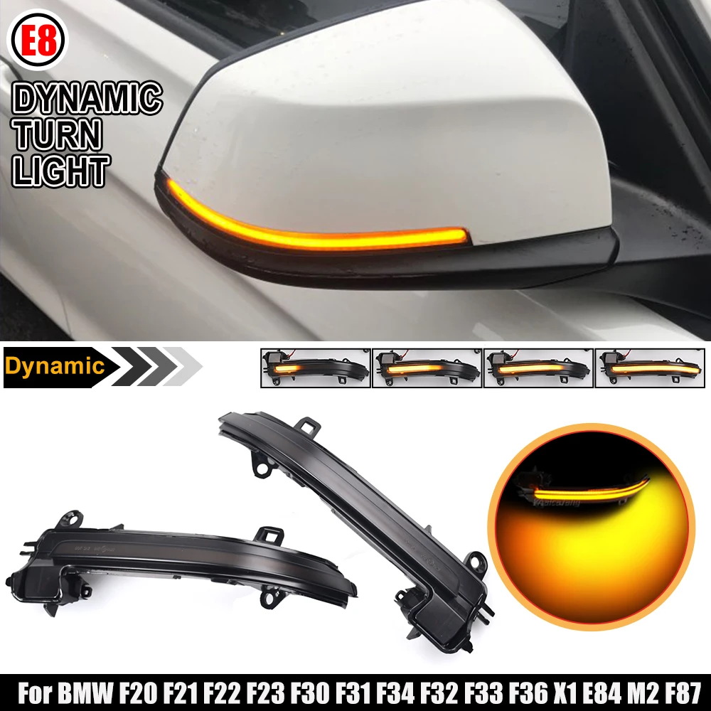 LED Năng Động Nhan Mặt Gương Tuần Tự Sáng Đèn Cho Xe BMW 1 2 3 4 Loạt F20 F21 F22 F23 f30 F31 F32 F33 F34 X1 E84 I3