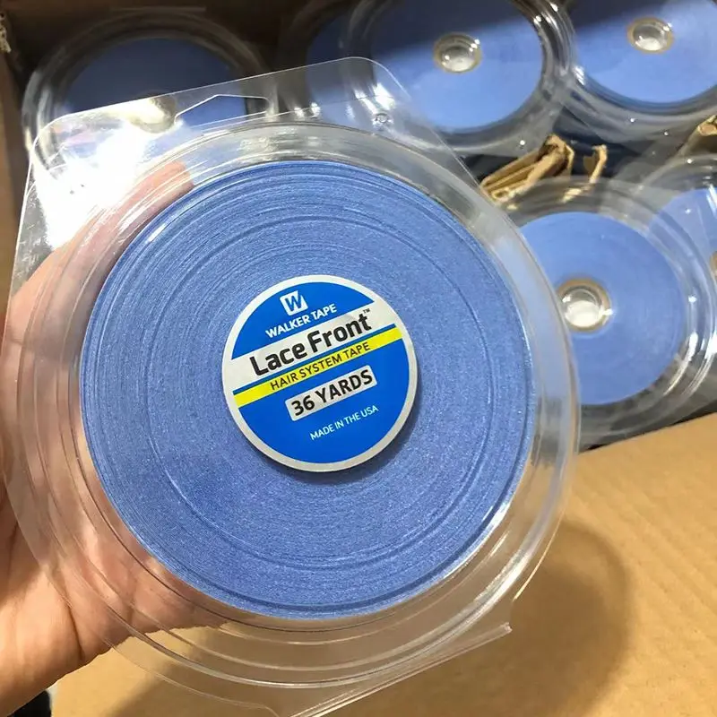 1 rollo de cinta adhesiva fuerte frontal de encaje de 36 yardas, cinta adhesiva impermeable de doble cara para extensión de cabello/peluca de encaje/tupé