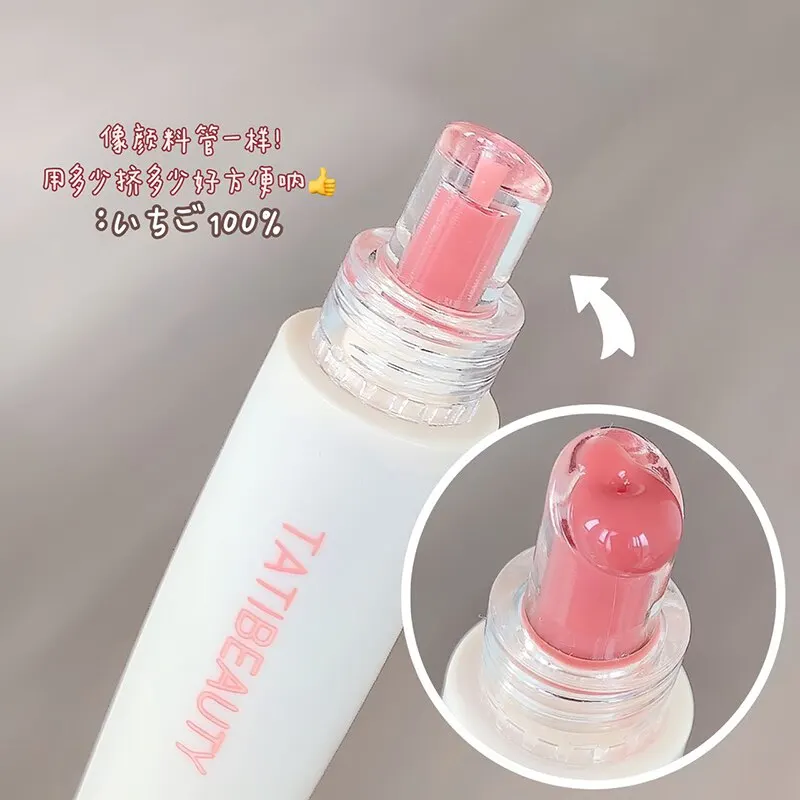 TATIBEAUTY Lip Jelly Essence Batom hidratante Lip Gloss Lip Gloss Espelho Lip Gloss Batom Tender Pink Student Maquiagem