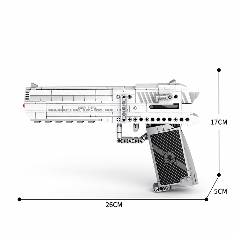 軍事武器シリーズビルディングブロック 408 個デザートイーグルピストル撮影モデル DIY 組み立てるレンガのおもちゃ子供の誕生日ギフト